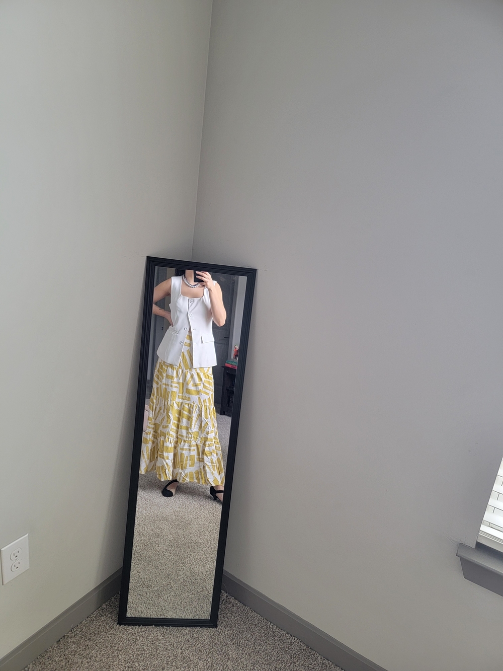 House of Harlow 1960 Yellow and White Two-Piece Set